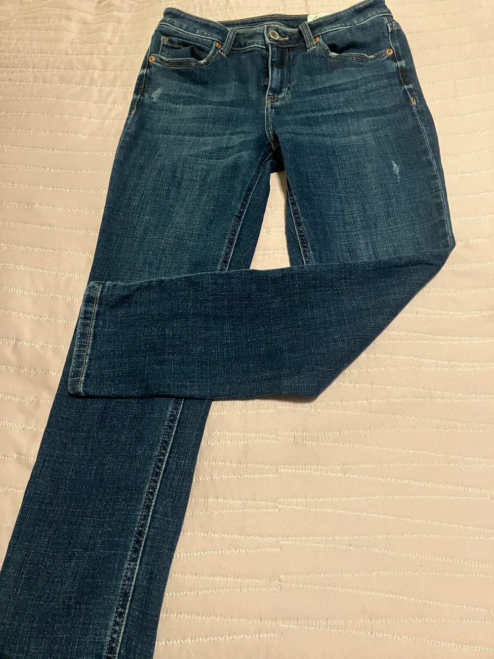 Cosmic Blue Love Dark Blue Women's Slim Jeans